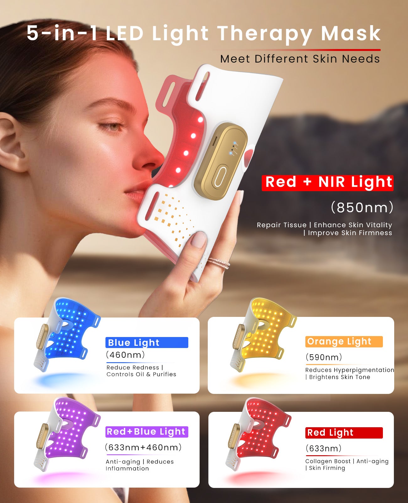 Red Light Therapy Mask for Face