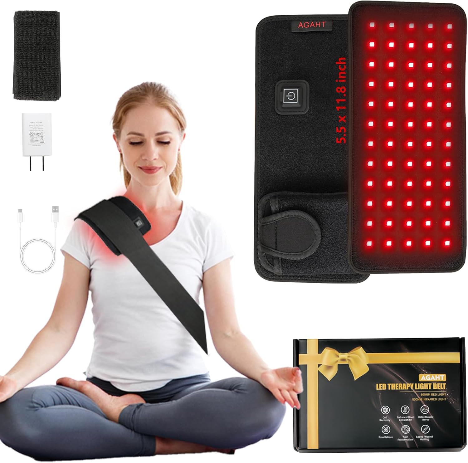 Red Light Therapy Heating Wrap Belt