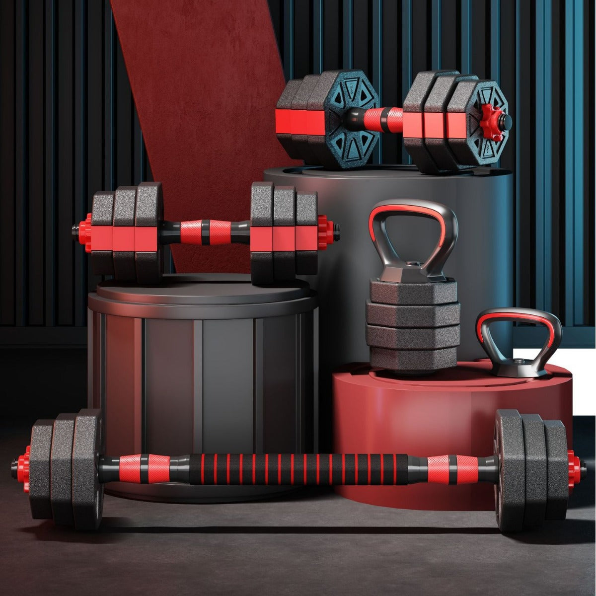 AERIALMELODY Adjustable Octagonal Dumbbell Set
